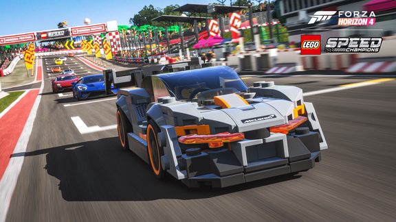 טפט 4K לוגו מקלארן (McLaren) על רכב על אווירודינמי #041