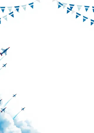 מטס חיל האוויר – שובלי עשן כחול-לבן ושמיים כחולים