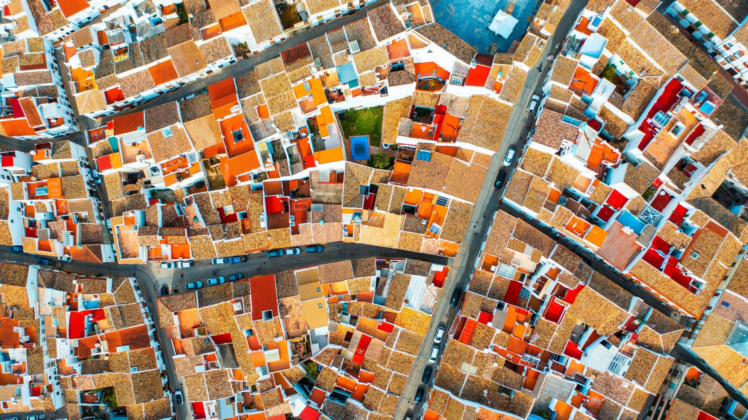 A patchwork from above