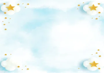 ענני פסטל תכלת וניצוצות זהב – מרכז פתוח ונקי