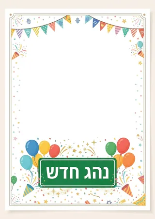 שלט נהג חדש חגיגי – בלונים זוהרים, זיקוקים וקונפטי