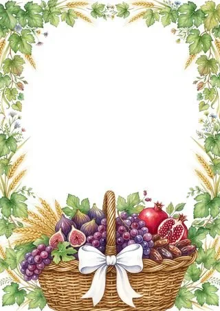 עיצוב ברכות לשבועות וחג הקציר