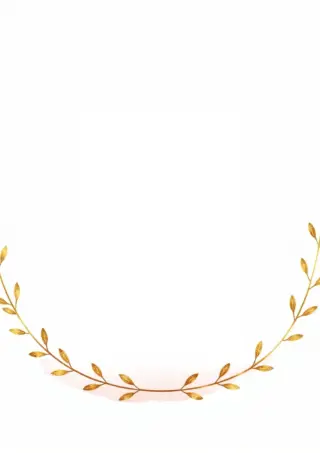 ענף מוזהב וכתם מים אלגנטי